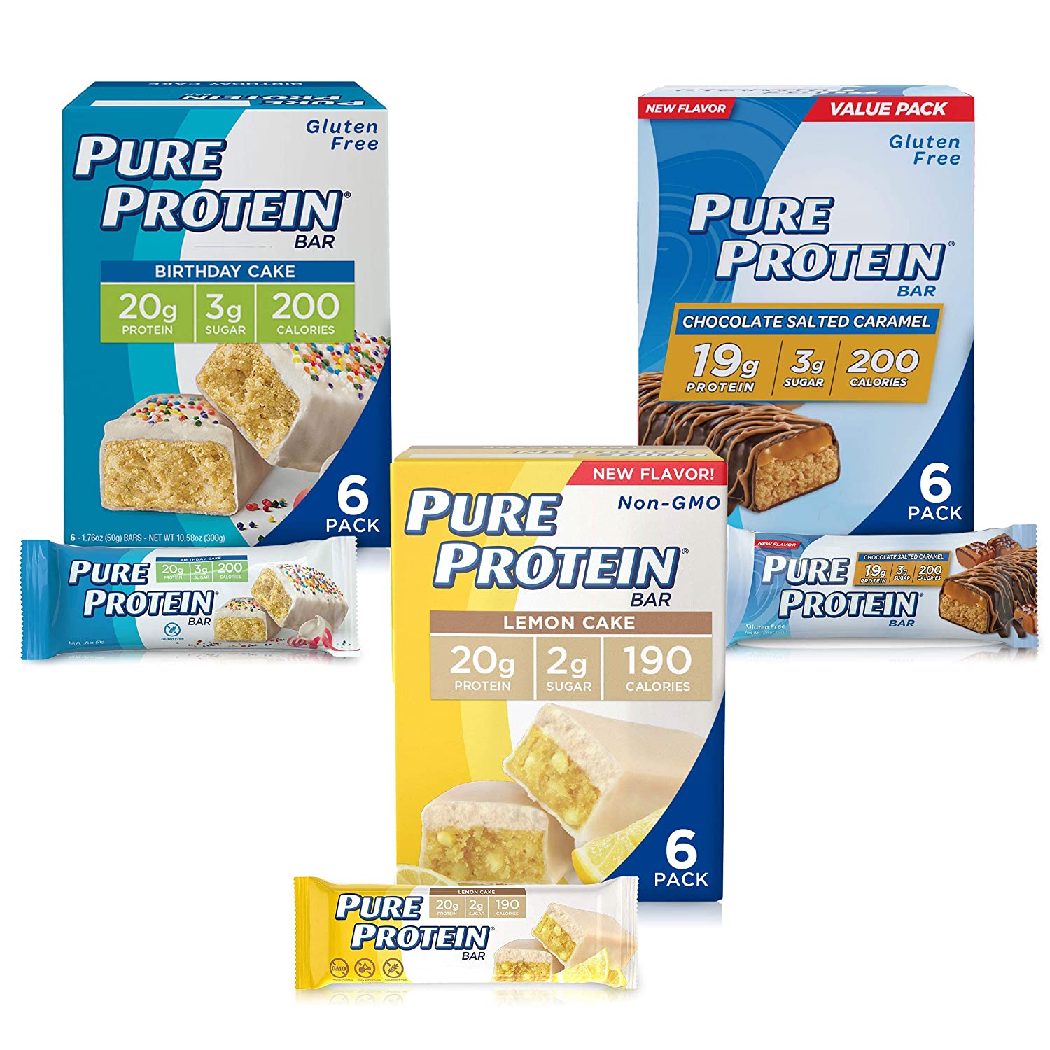 Pure Protein Dessert Variety Pack Protein Bars. 1.76 oz. 18 Count