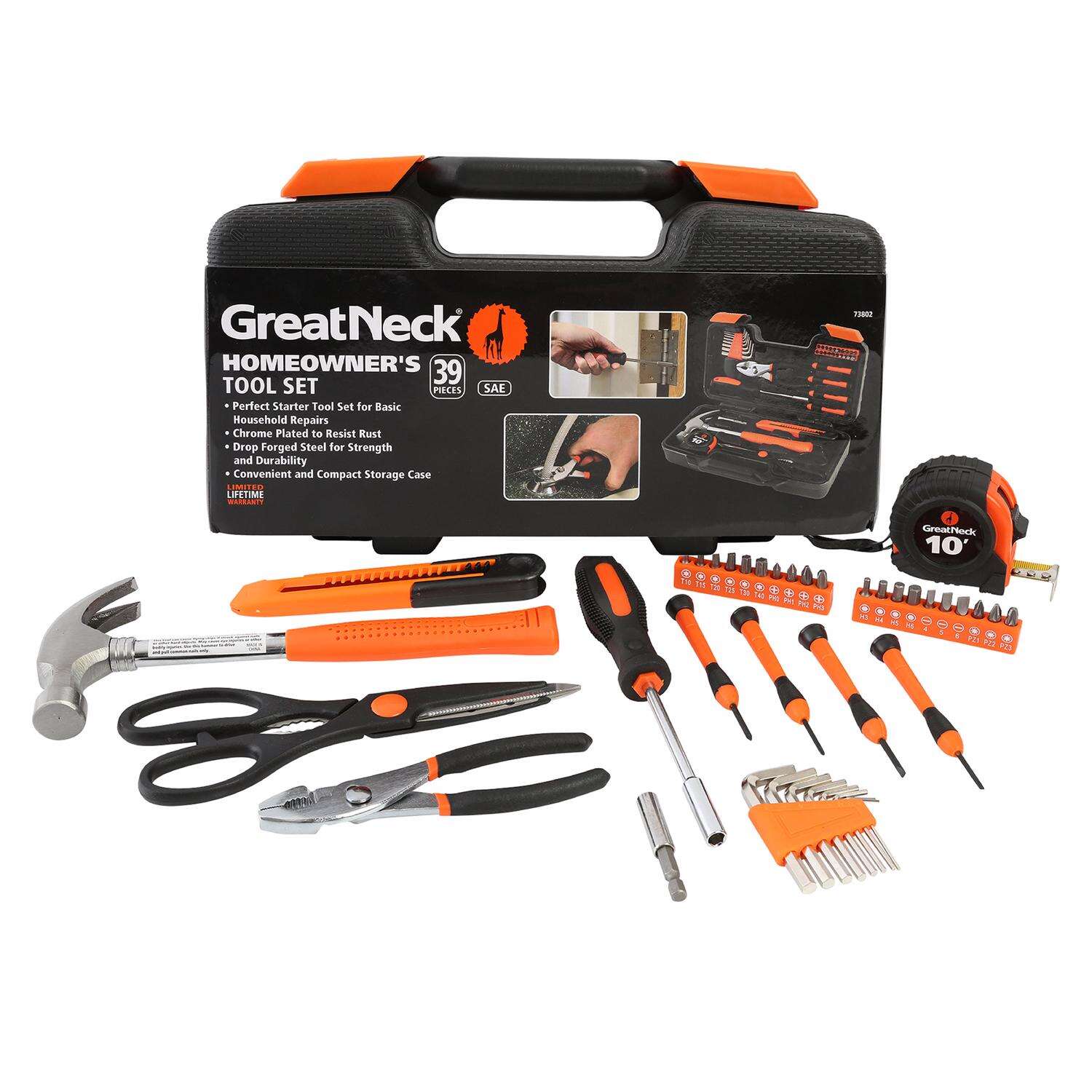 Great Neck Homeowner-s Tool Kit 39 pc