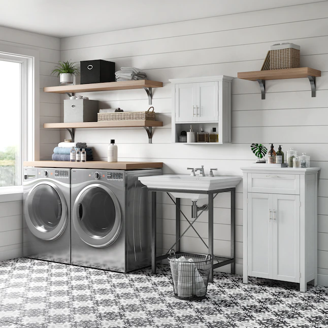 RiverRidge  Somerset 22.81-in W x 24.5-in H x 7.88-in D White Bathroom Wall Cabinet