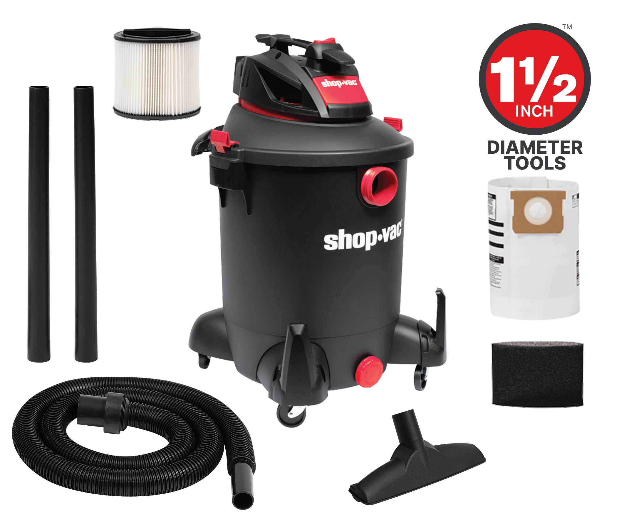 Shop-Vac 10-Gallons 4.5-HP Corded Shop Vacuum with Accessories Included