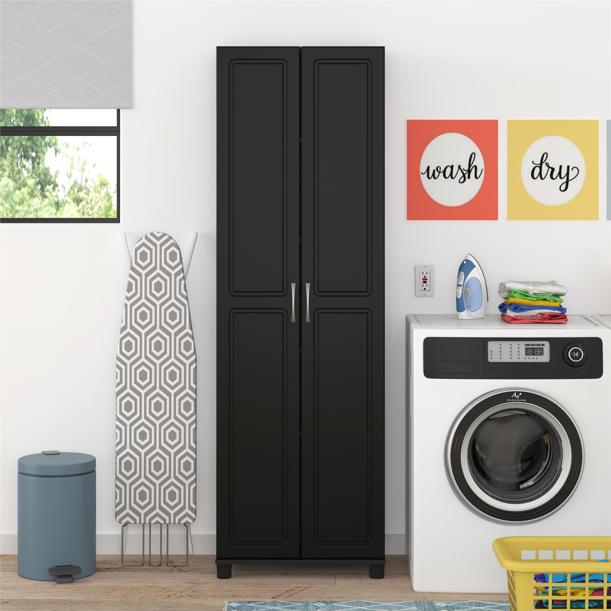 Systembuild Evolution Kendall 24″ Utility Storage Cabinet. Black