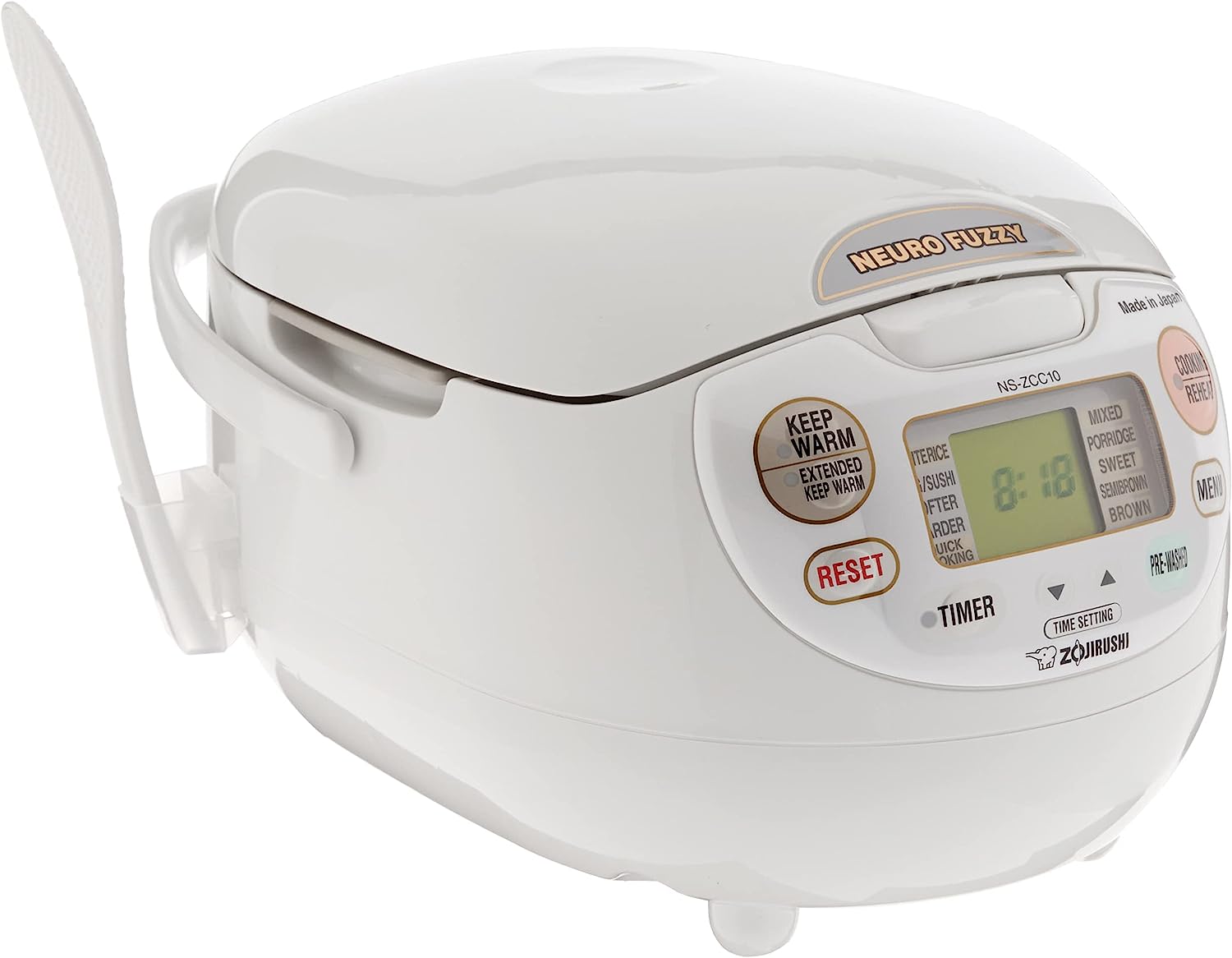 Zojirushi NS-ZCC10 Neuro Fuzzy Rice Cooker. 5.5-Cup. White