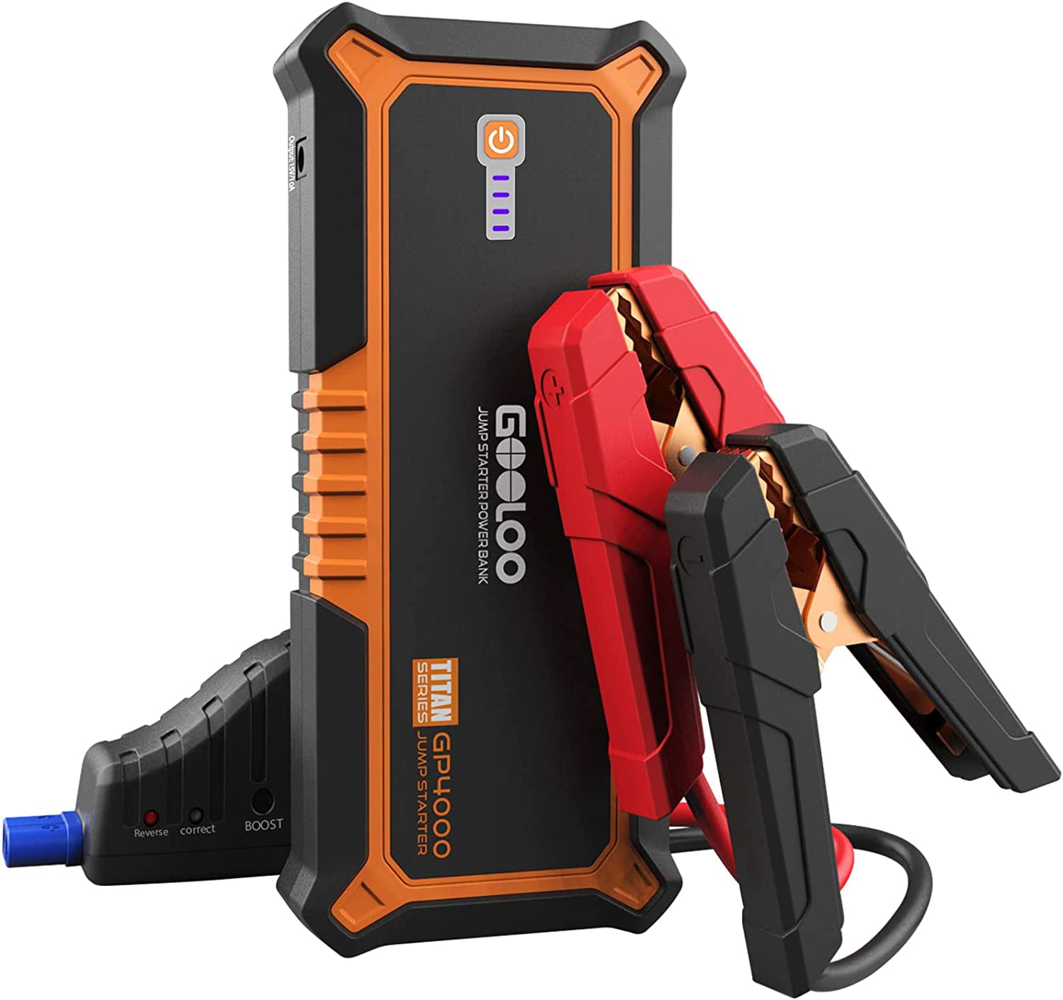 GOOLOO Car Jump Starter.GP4000 4000A Peak 12V for All Gas and Up to 10.0L Diesel Engine.Portable SuperSafe Auto Battery Booster Pack with USB Quick Charge and Type C Port