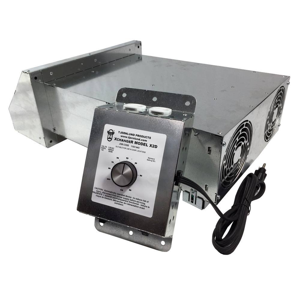 Bigbigmart X2D Xchanger 12 in. 2-Speed Reversible Basement Fan with Automatic Humidity Controller