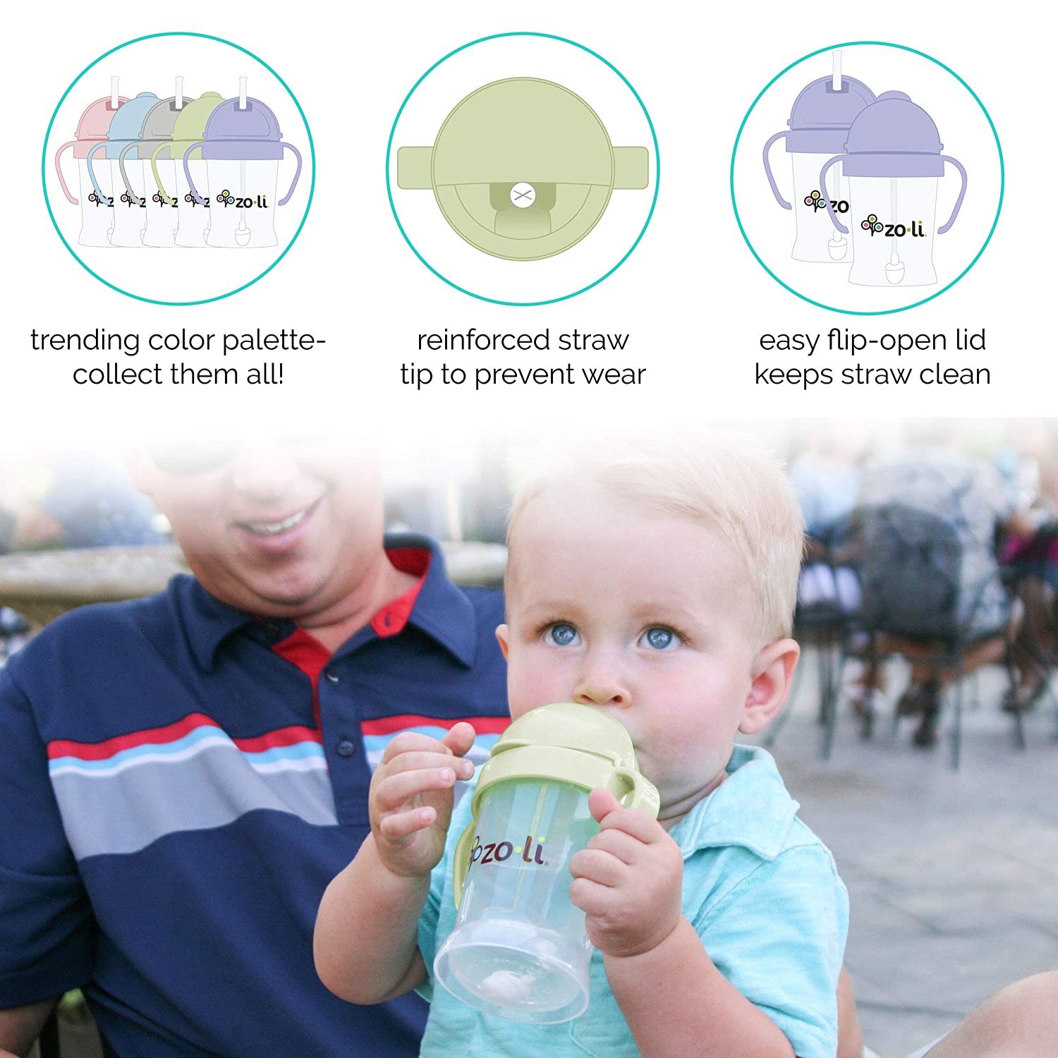 ZOLI Inc Seafoam Straw Sippy Cup. 1 EA