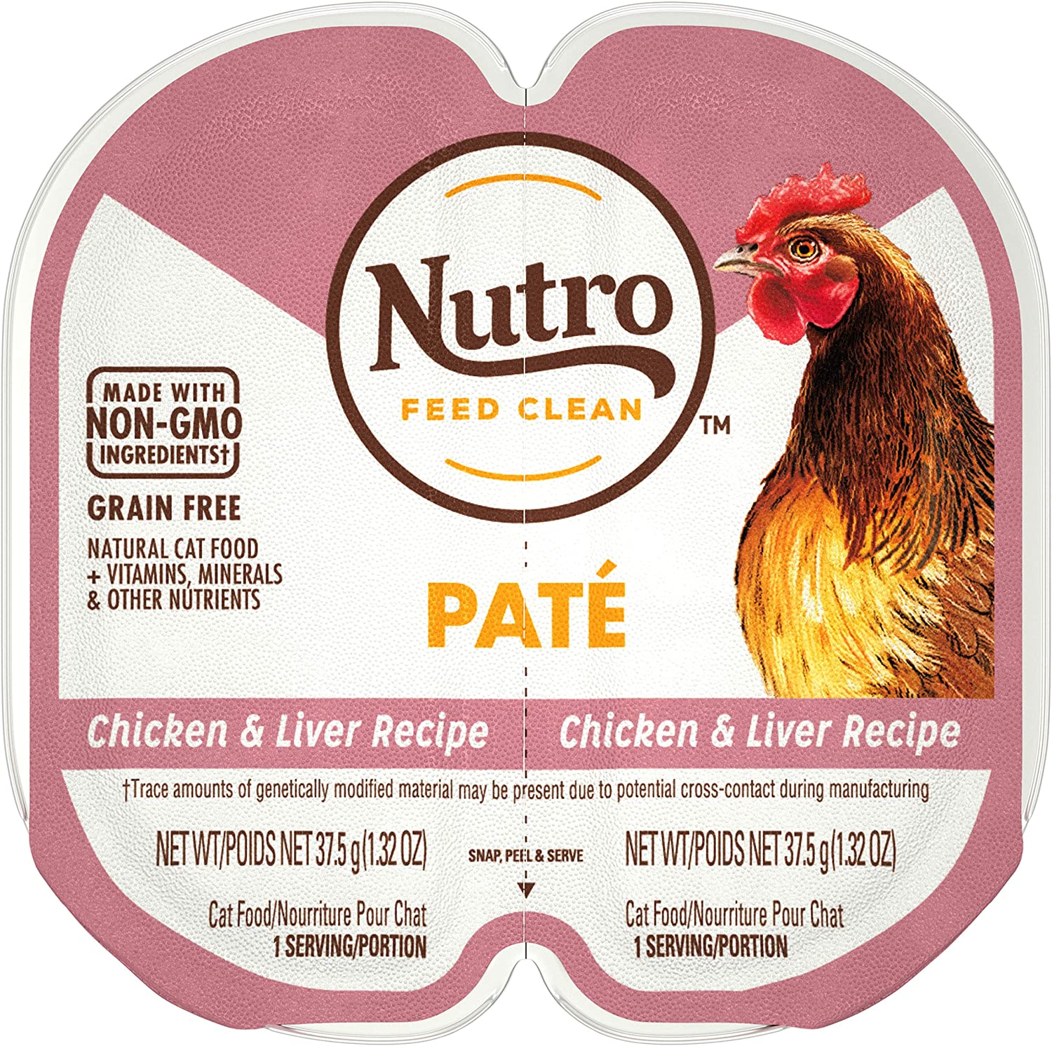 Nutro Perfect Portions Grain-Free Chicken & Liver Paté Recipe Cat Food Trays 2.6-oz case of 24