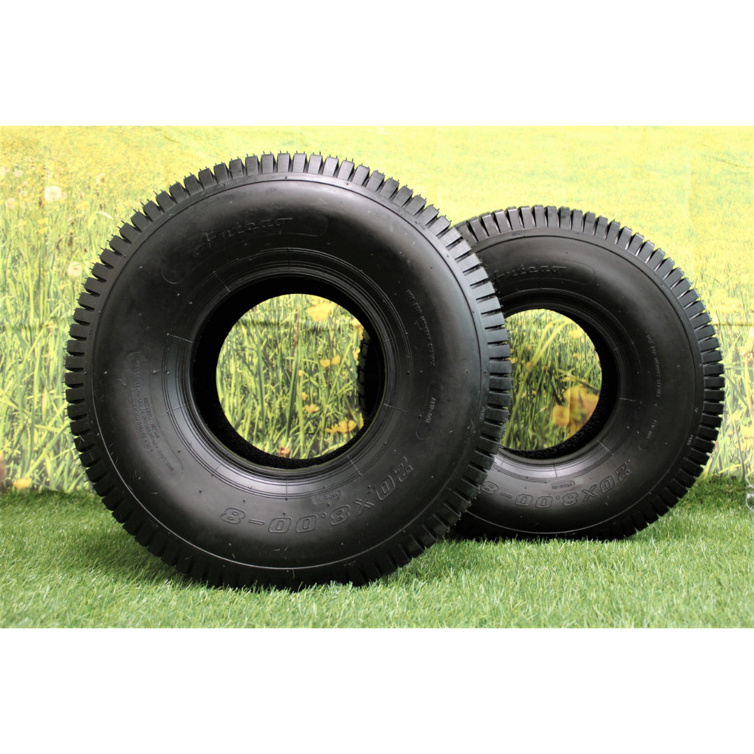 Antego Tire and Wheel 20×8.00-8 4 Ply Turf Tires for Lawn & Garden Mower 20×8-8 (Set of 2)