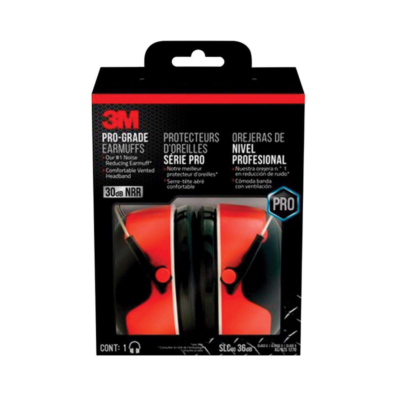 3M Pro-Grade 30 dB Steel Earmuffs Mulit-Colored 1 pair