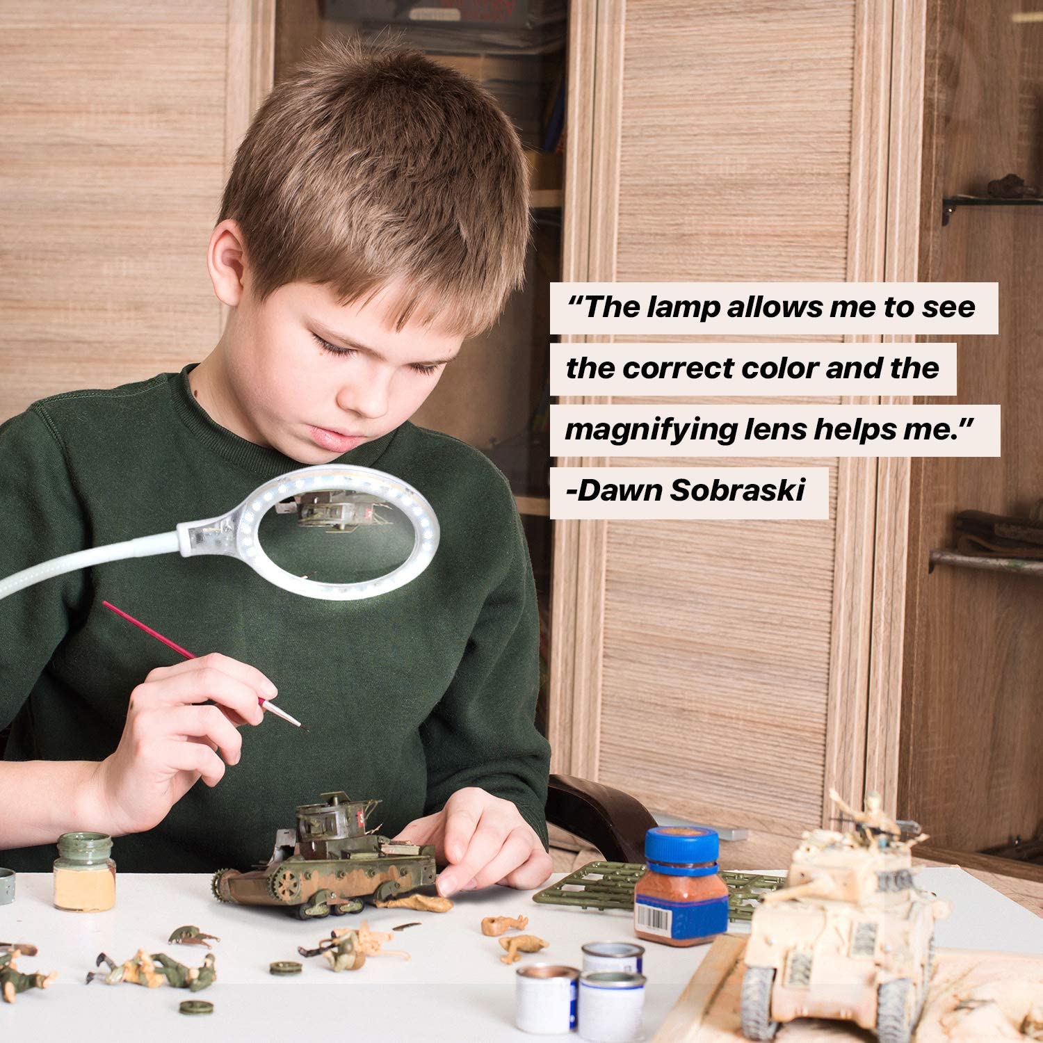 Brightech  White Touch LED Table Lamp with No Shade