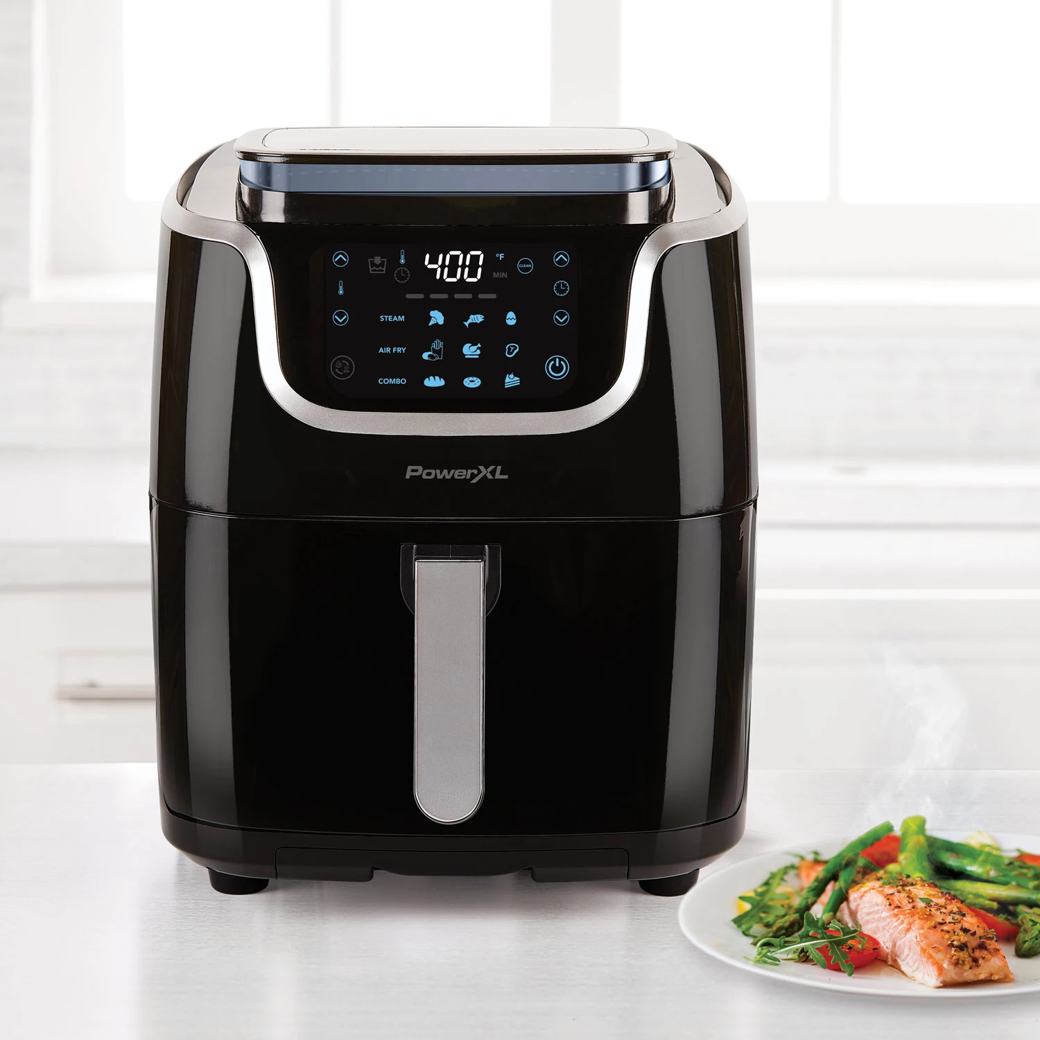 PowerXL Air Fryer Steamer 7 QT 10-in-1 XL Vegetable Steamer