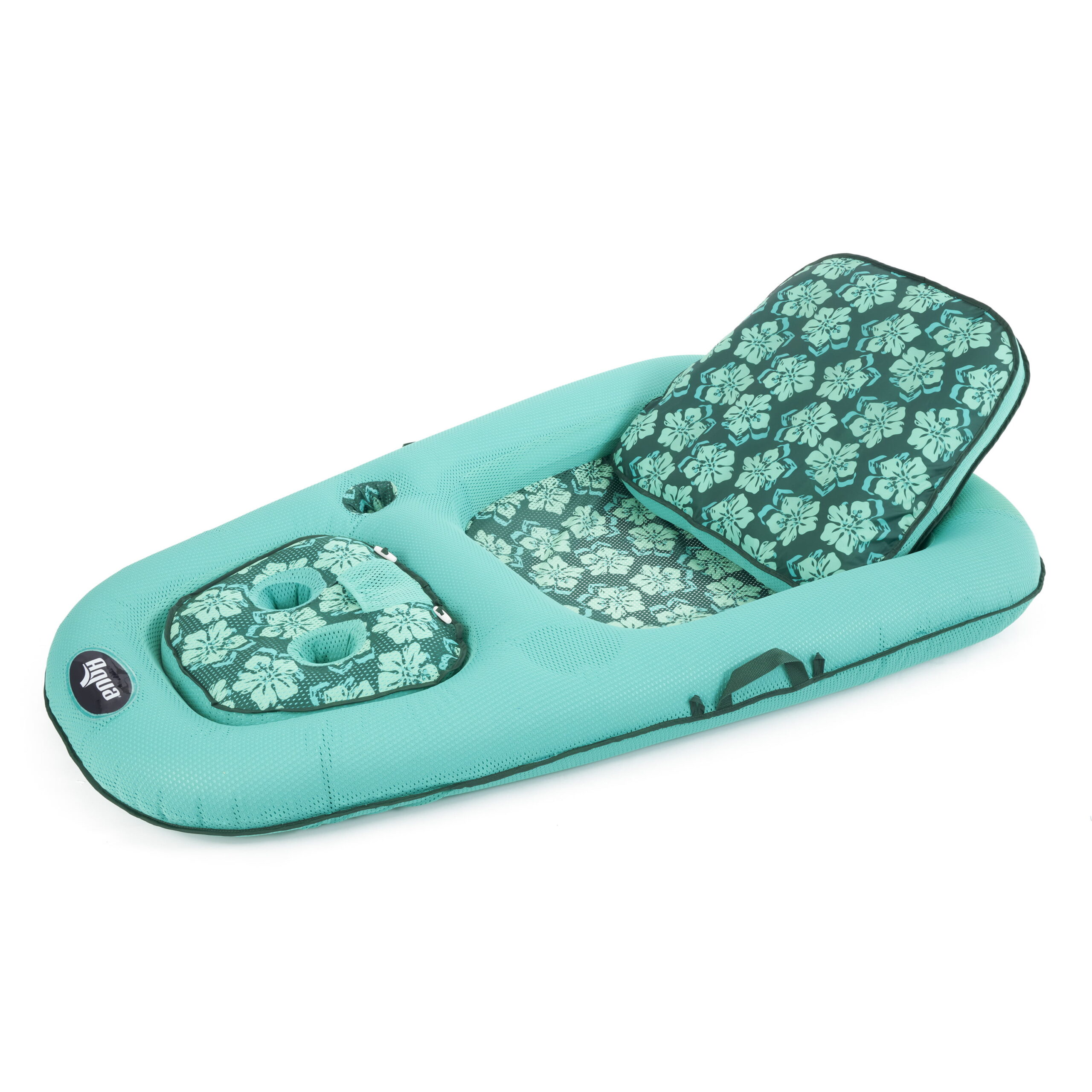 Aqua Leisure Campania 2 in 1 Convertible Water Lounger Pool Inflatable. Floral