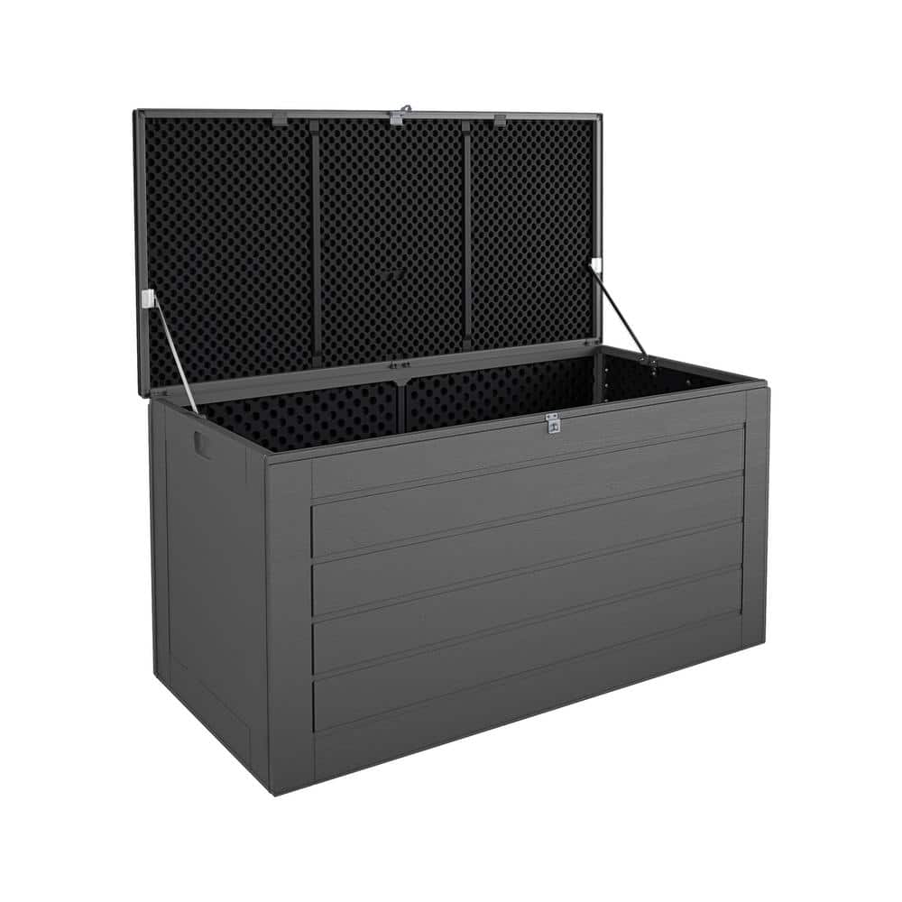 Cosco 88180BGY1E 180 Gal. Extra Large. Black and Charcoal Outdoor Deck Box