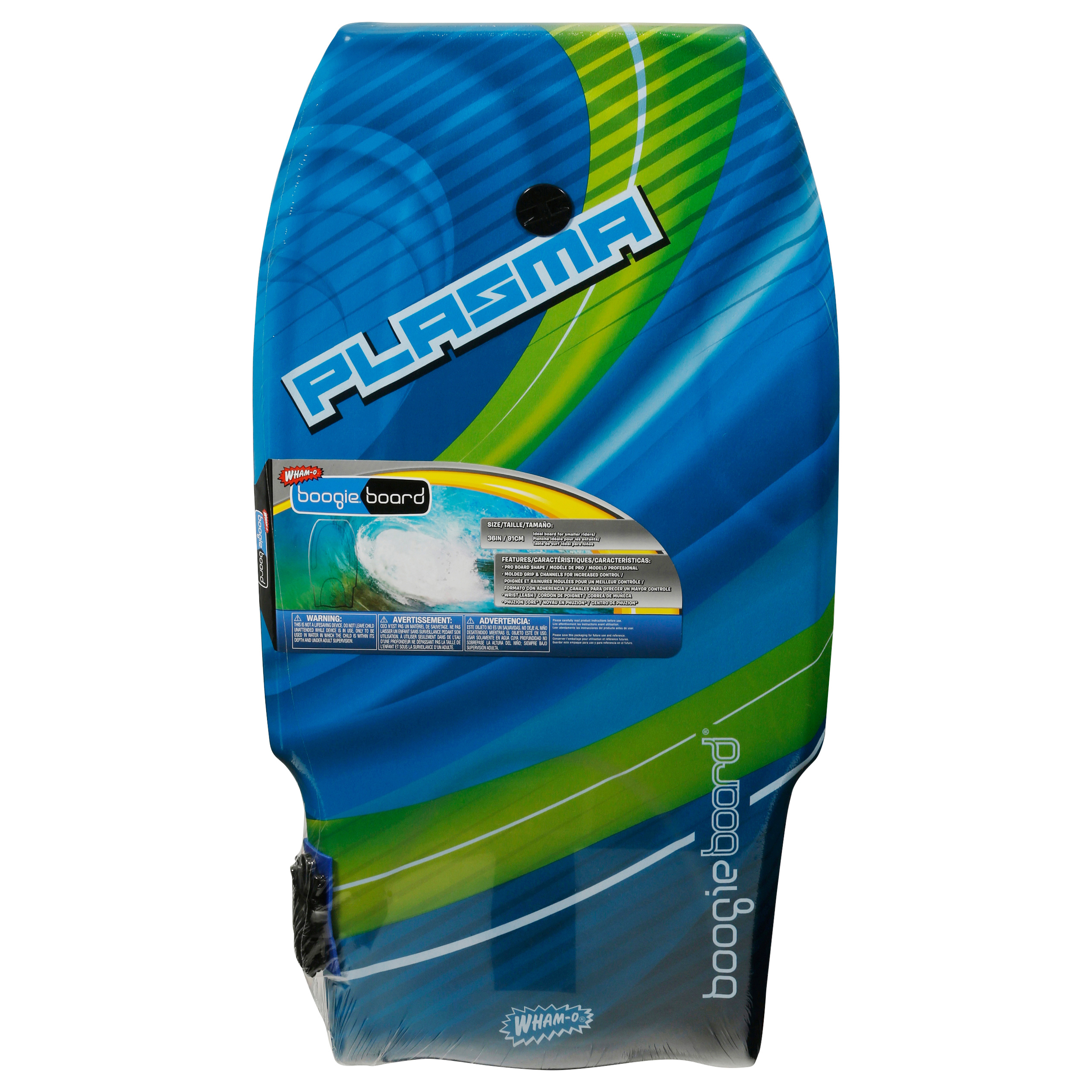 Boogieboard Plasma 36″ Bodyboard- Adjustable Leash - Lightweight Bodyboard - PE Foam. Slick Bottom - Easy to Grip -Smaller Sized Rider