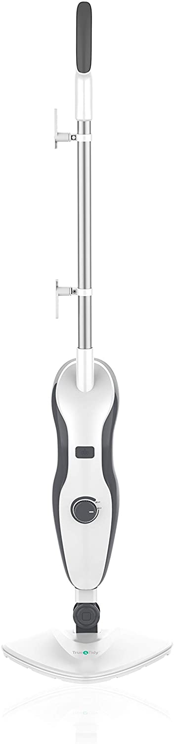 True & Tidy. Multi-Surface Heavy Duty Steam Mop. Includes Steam Mop. 2 Steam Mop Pads and Carpet Glider. STM-500. Gray