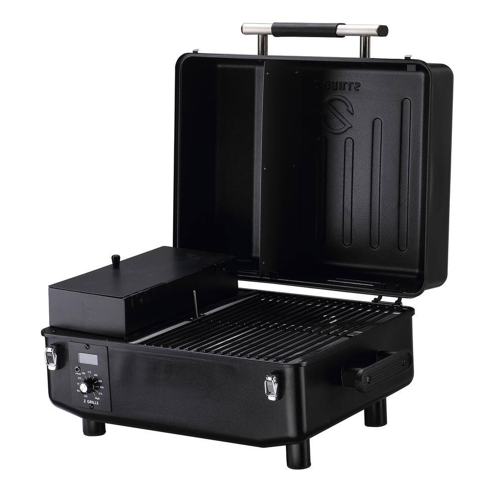 Z GRILLS ZPG 200A 202 sq. in. Portable Pellet Grill & Electric Smoker Camping BBQ Combo with Auto Temperature Control in Black