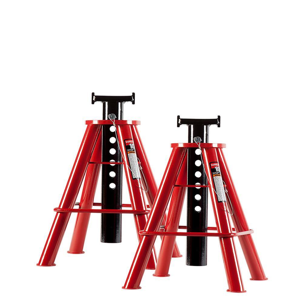 SUNEX TOOLS 1310 10-Ton Medium Height Pin Type Jack Stands (Pair)