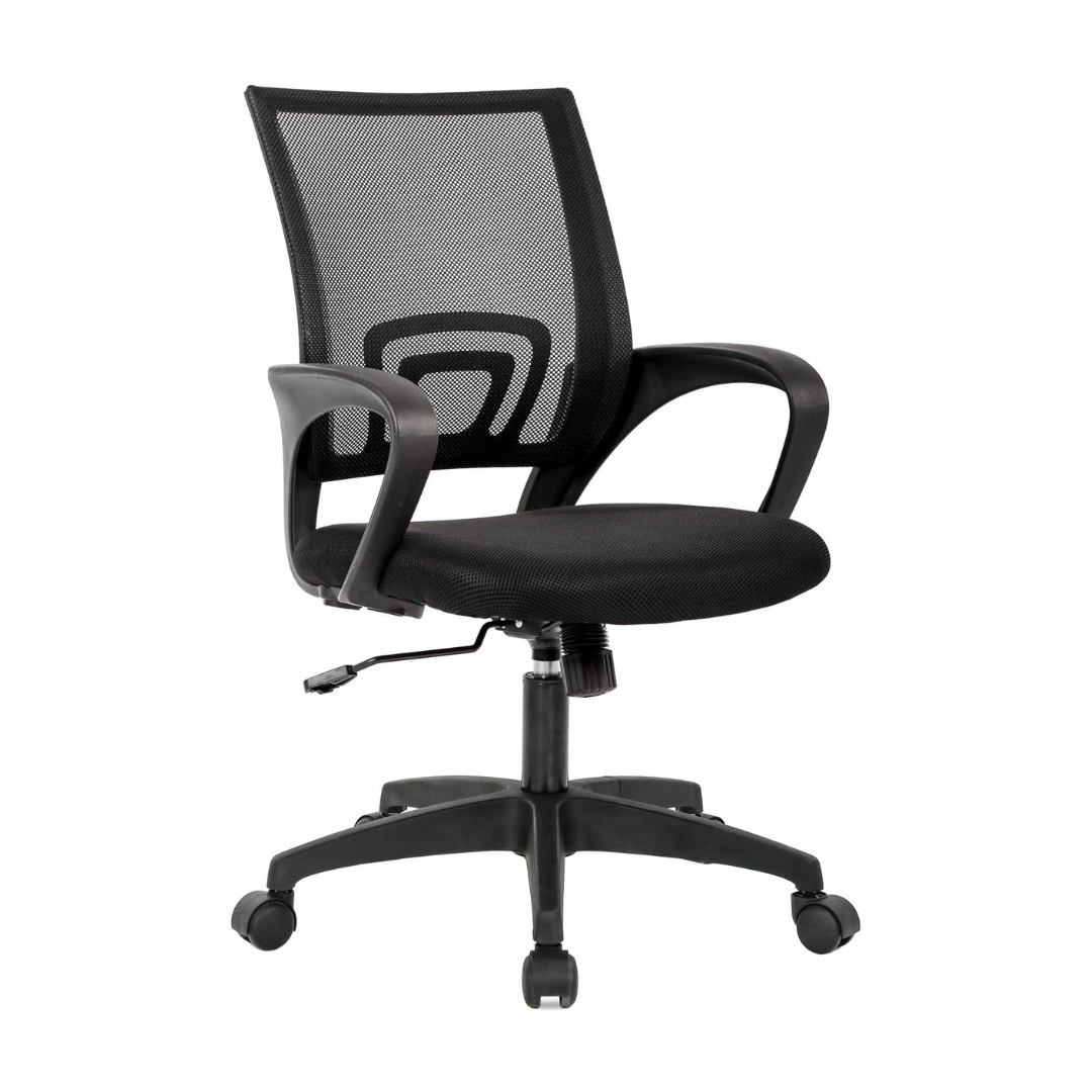 BestOffice Executive Chair with Lumbar Support & Swivel. 250 lb. Capacity. Black