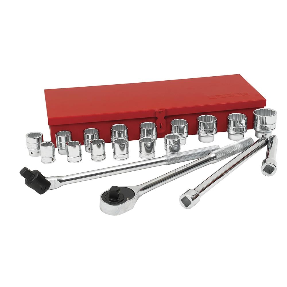 URREA 20-Piece Metric 3/4-in Drive Set Intermediate Socket Set
