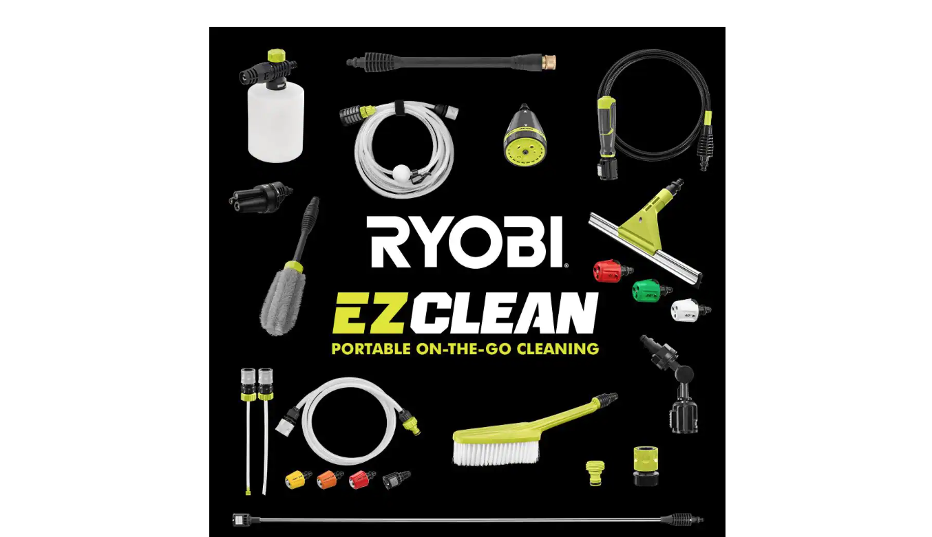 RYOBI RY121850VNM ONE+ HP 18V Brushless EZClean 600 PSI 0.7 GPM Cordless Cold Water Power Cleaner (Tool Only)