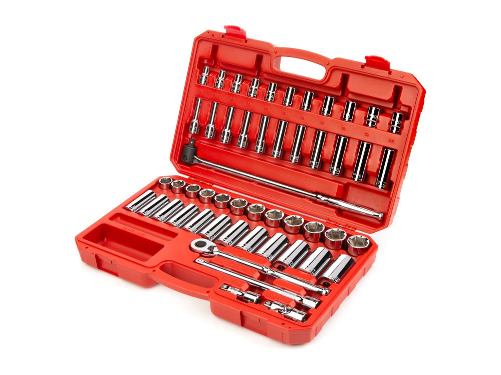 TEKTON 52-Piece Metric 1/2-in Drive 6-point Set Intermediate Socket Set
