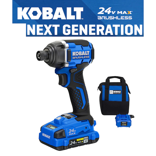 Kobalt KID 2024A-03 24-volt Max 1/4-in Variable Speed Brushless Cordless Impact Driver (1-Battery Included)