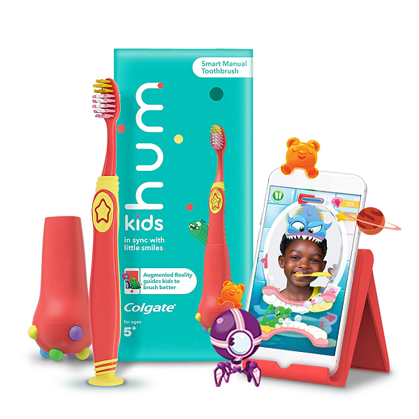 Hum by Colgate Smart Manual Kids Toothbrush Set for Ages 5+. Gaming Experience