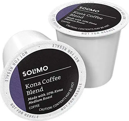 Solimo Medium Roast Coffee Pods. Kona Blend. Compatible with Keurig 2.0 K-Cup Brewers 100 Ct.