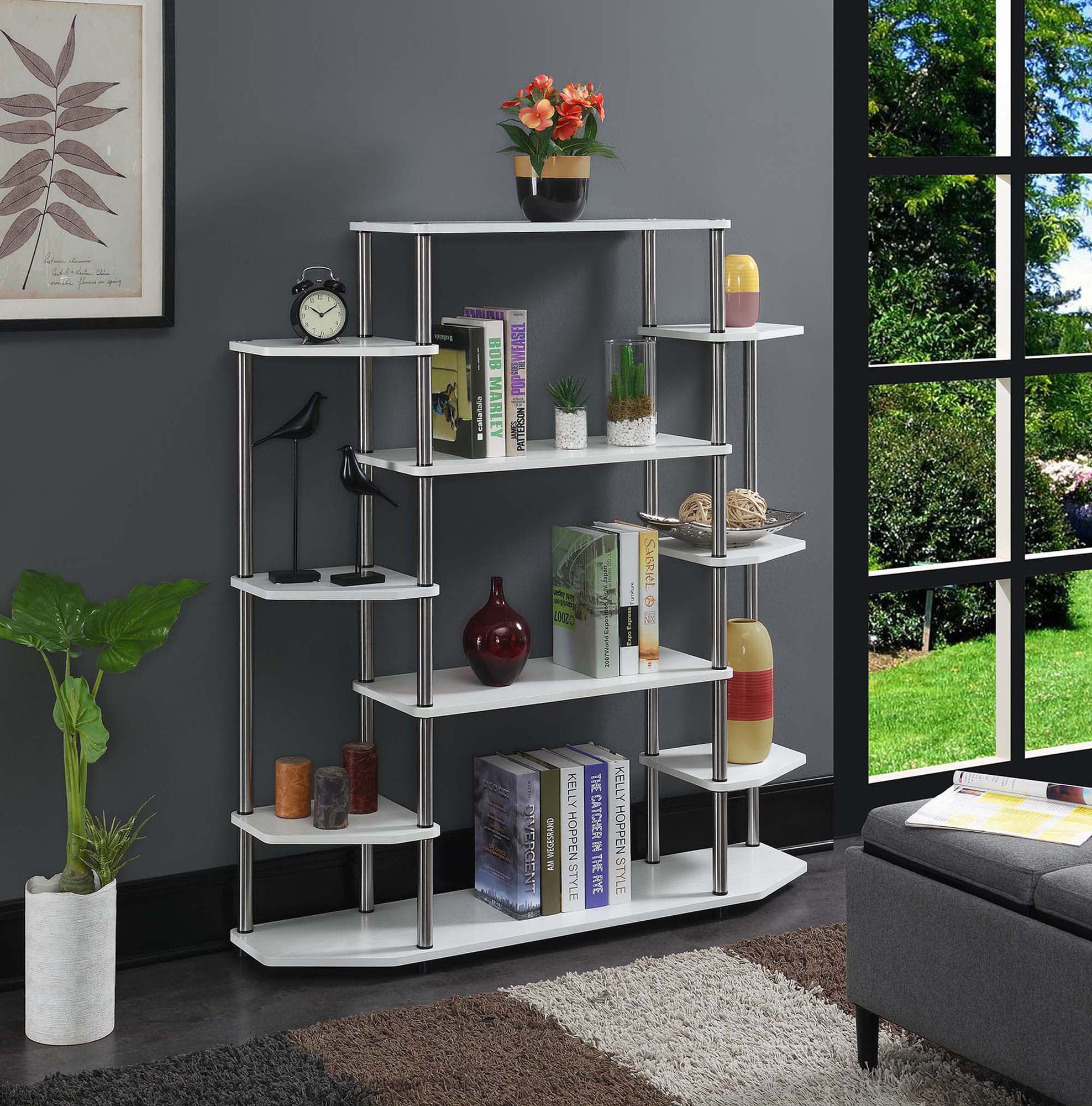 Designs2Go Wall Unit Bookshelf. White