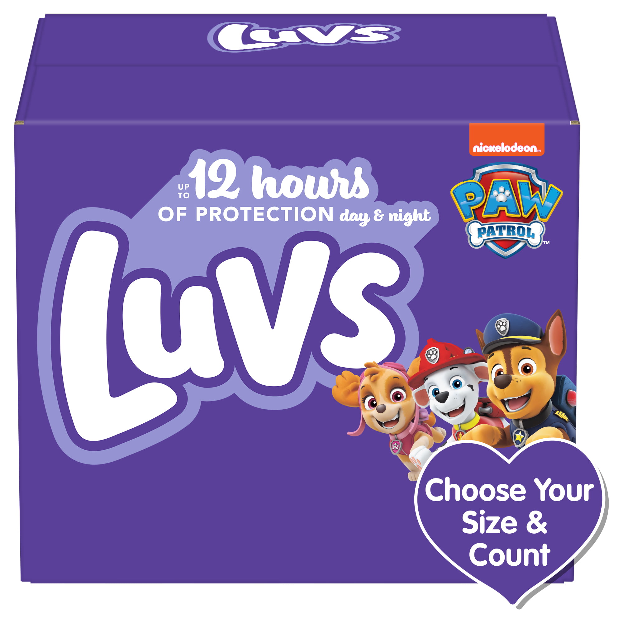 Luvs Paw Patrol Edition Diapers. Size 7. 108 Ct