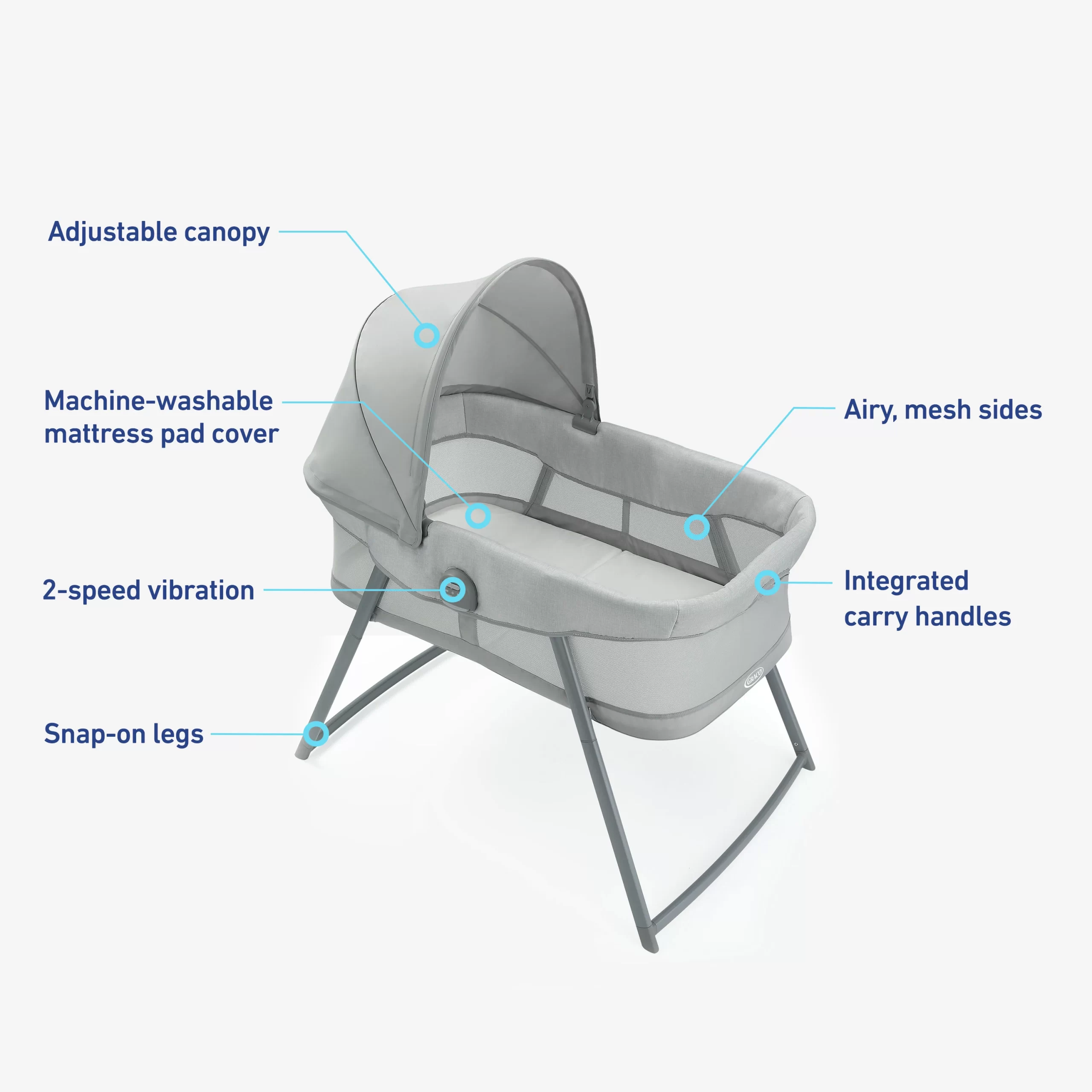 Graco DreamMore 2-in-1 Portable Bassinet - Jaiden