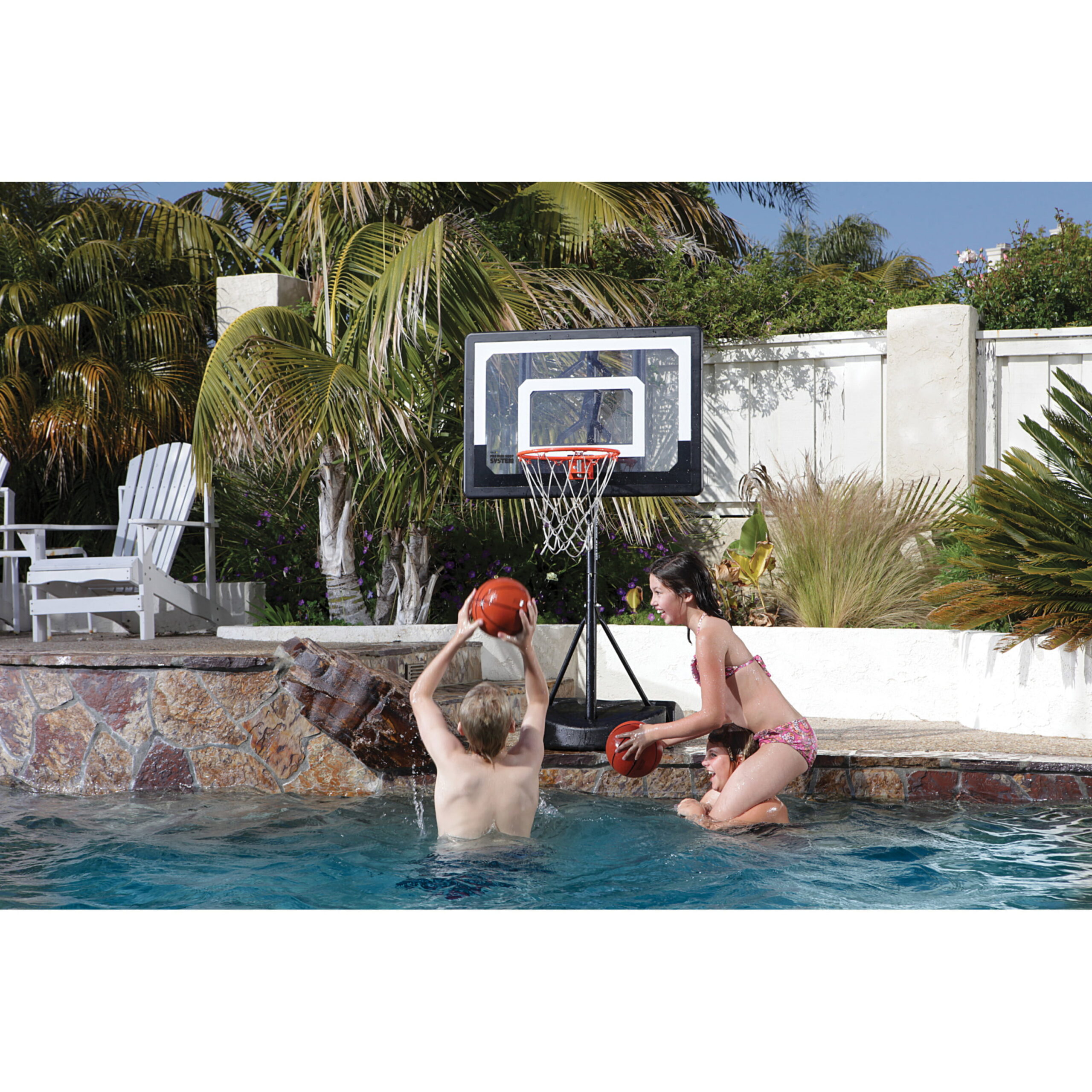 SKLZ Pro Mini Portable Basketball System Hoop with Adjustable Height 3.5 to 7 Ft.. Includes 7 In. Mini Ball