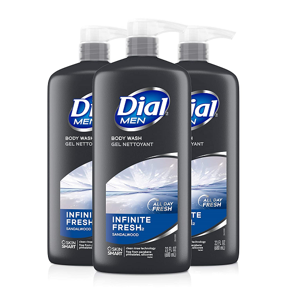 Dial Men Body Wash. Infinite Fresh. 69 Fl Oz. Pack of 3-23 fl oz