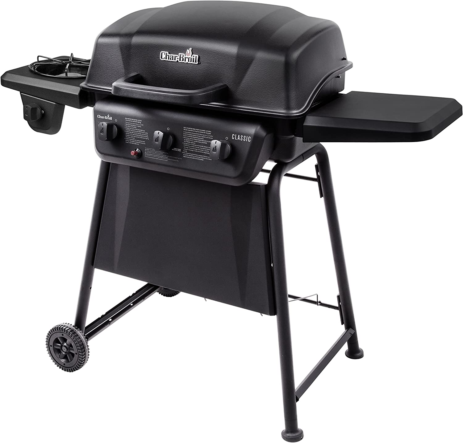 Char-Broil Classic 360 3-Burner Liquid Propane Gas Grill with Side Burner