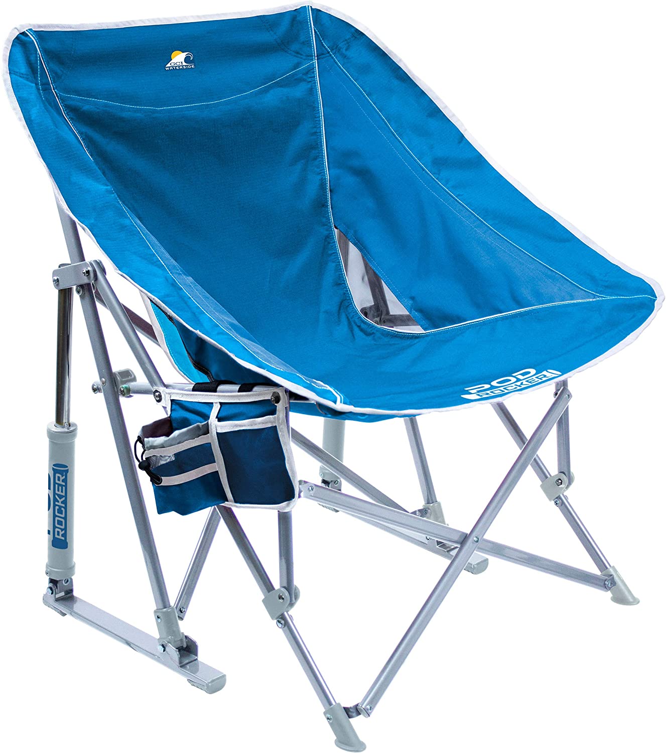 GCI Outdoor Pod Rocker Collapsible Rocking Chair. Saybrook Blue