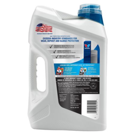 Valvoline Daily Protection 5W-20 Synthetic Blend Motor Oil. Easy Pour 5 Quart
