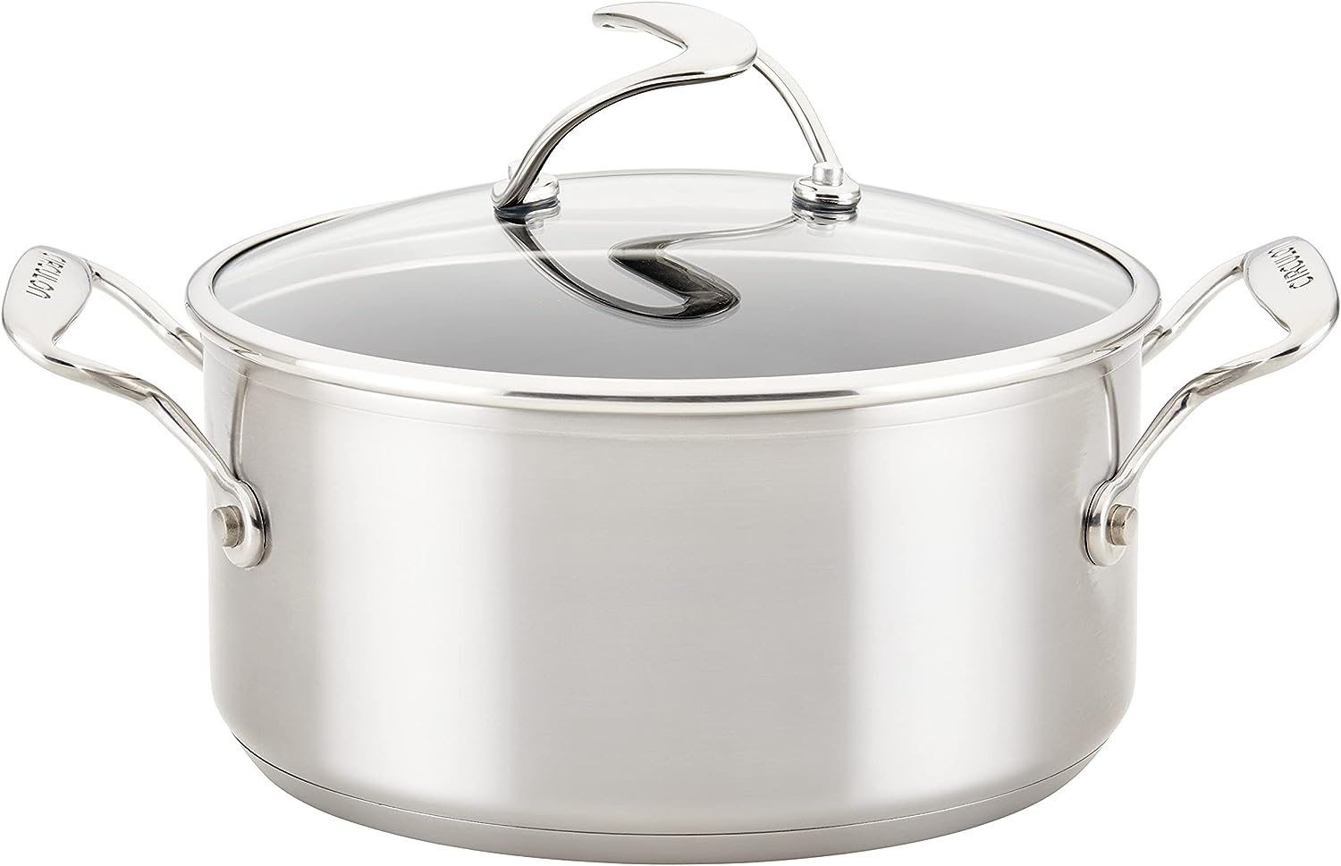 Circulon Stainless Steel Sauce Pan/Saucepan with Lid and SteelShield Hybrid Stainless and Nonstick Technology. 4 Quart. Silver