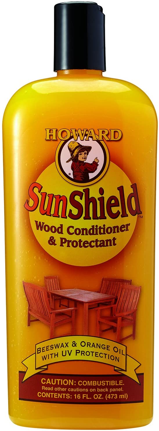 Howard SunShield Outdoor Furniture Wax with UV Protection. 16-Oz. Yellow