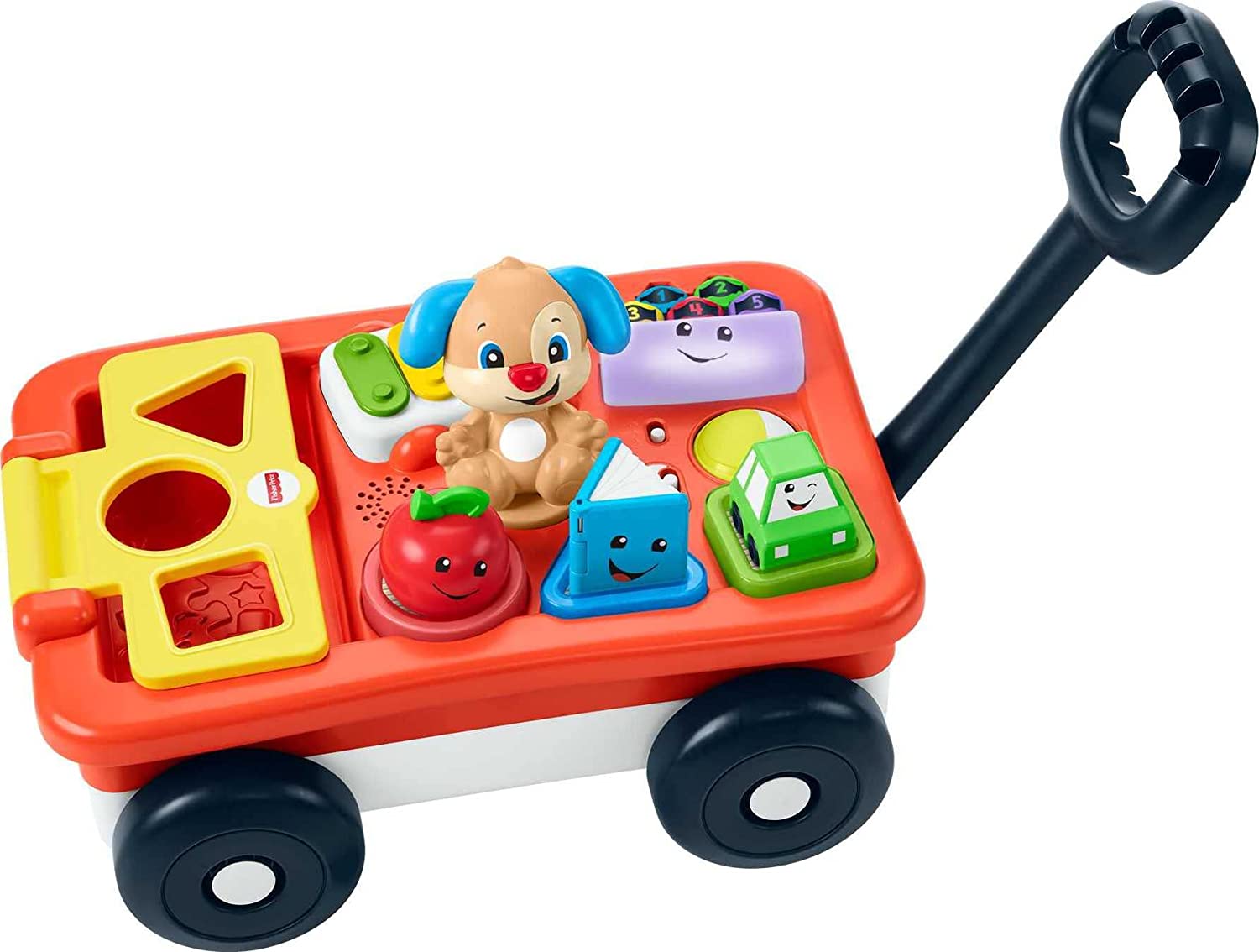 Fisher-Price Laugh & Learn Pull & Play Learning Wagon. interactive activity toy with Smart Stages learning content for babies and toddlers ages 6 months and up