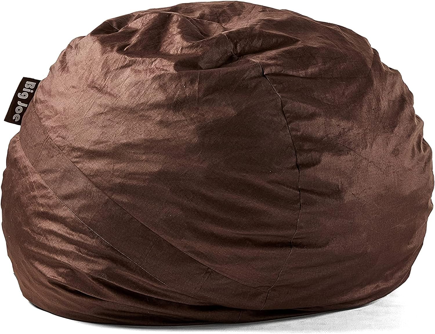 Big Joe Fuf Large Foam Filled Bean Bag Chair with Removable Cover. Cocoa Lenox. Durable Woven Polyester. 4 feet Big