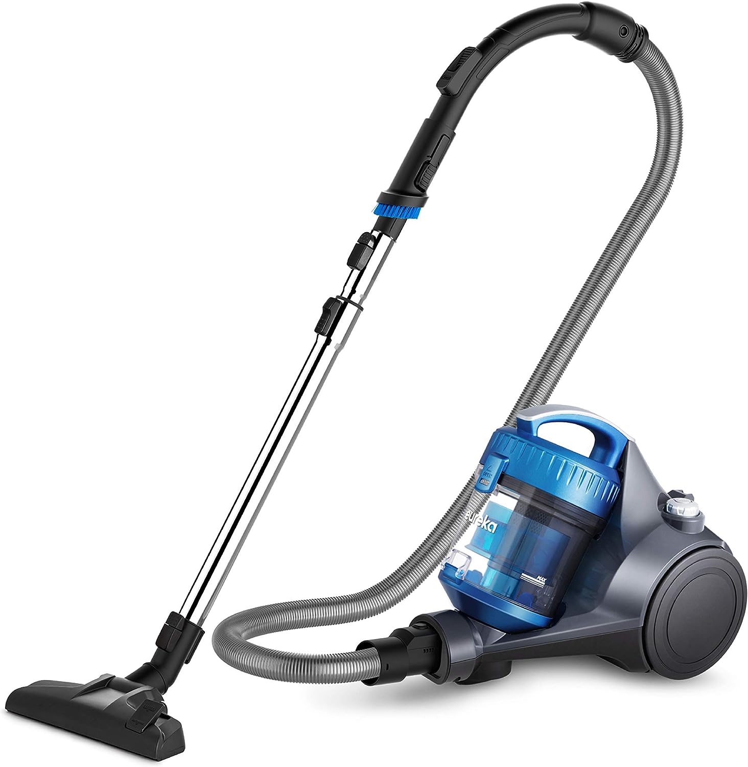 Eureka WhirlWind Bagless Canister Vacuum Cleaner. Lightweight Vac for Carpets and Hard Floors. Blue