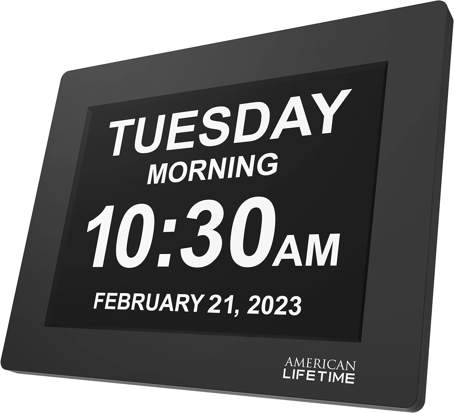 American Lifetime 【New 2023】 Dementia Clock Large Digital Clock for Seniors. Digital Clock Large Display with Custom Alarms. Clock with Day & Date for Elderly. Large Number Digital Clock Black