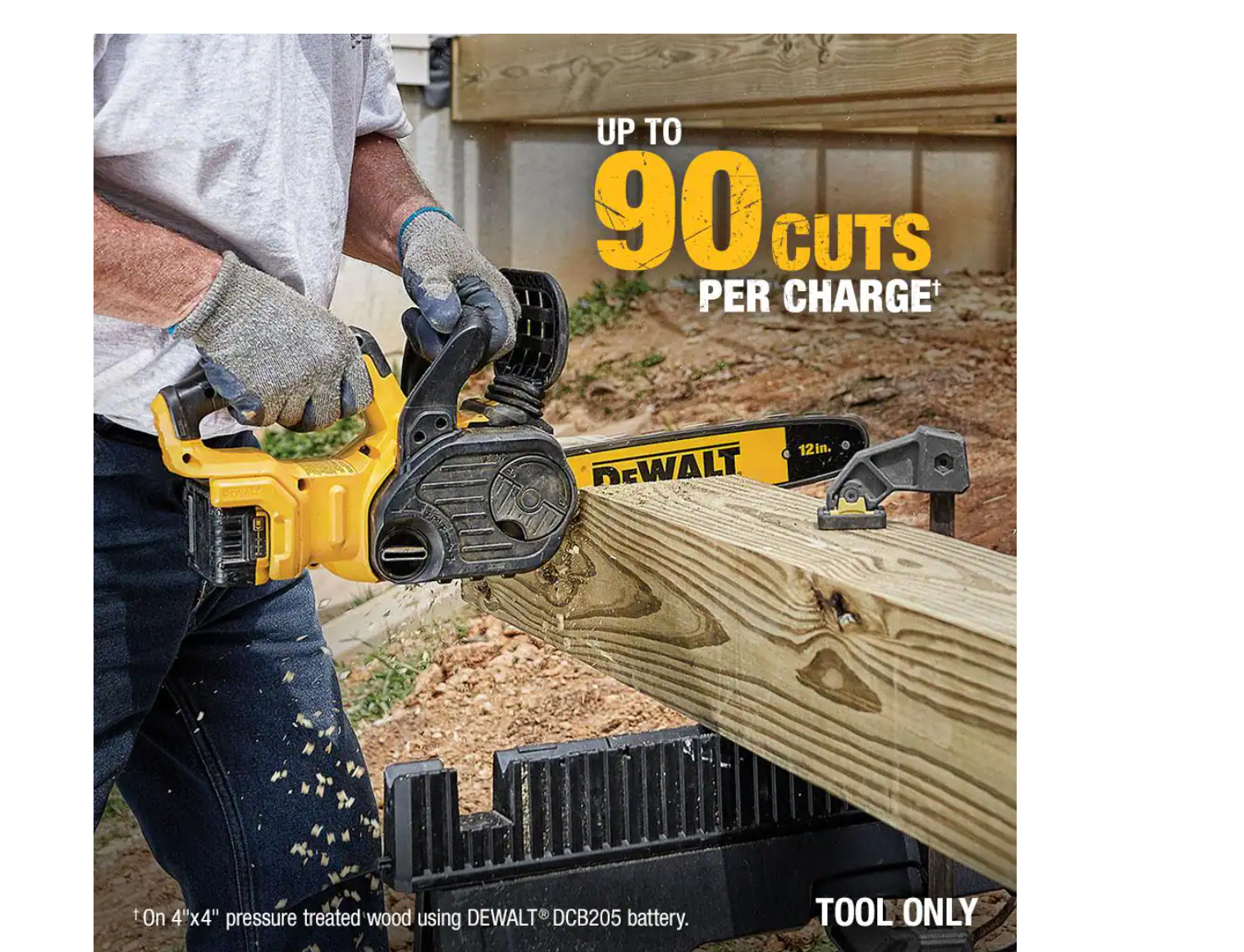 DEWALT DCCS620B 20V MAX 12in. Brushless Cordless Battery Powered Chainsaw. Tool Only
