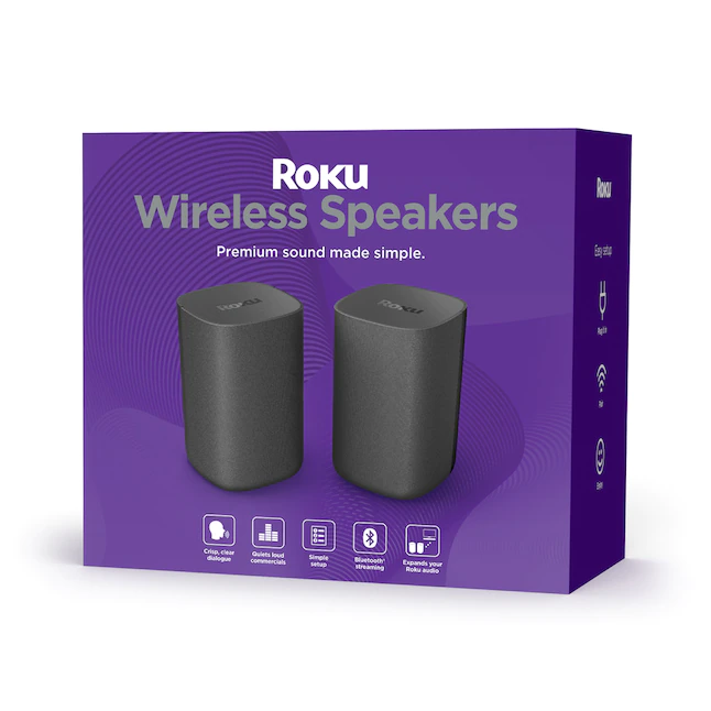 Roku  6.1-in 80-Watt Set of 2 Smart Indoor Portable Speaker