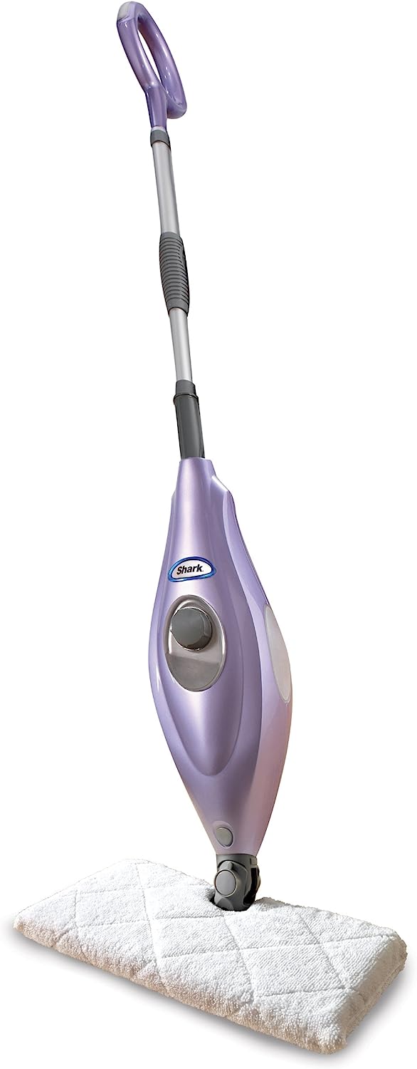Shark S3501 Steam Pocket Mop Hard Floor Cleaner. With Rectangle Head and 2 Washable Pads. Easy Maneuvering. Quick Drying. Soft-Grip Handle and Powerful Steam. Purple