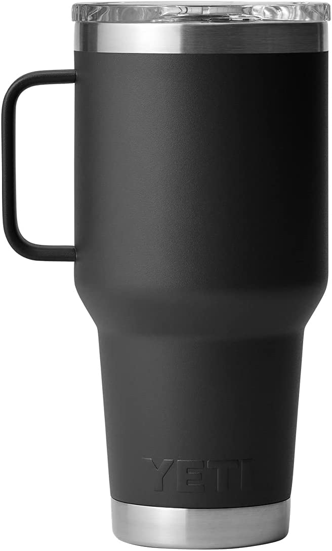 YETI Rambler 30 oz Travel Mug. Stainless Steel. Vacuum Insulated with Stronghold Lid. Black
