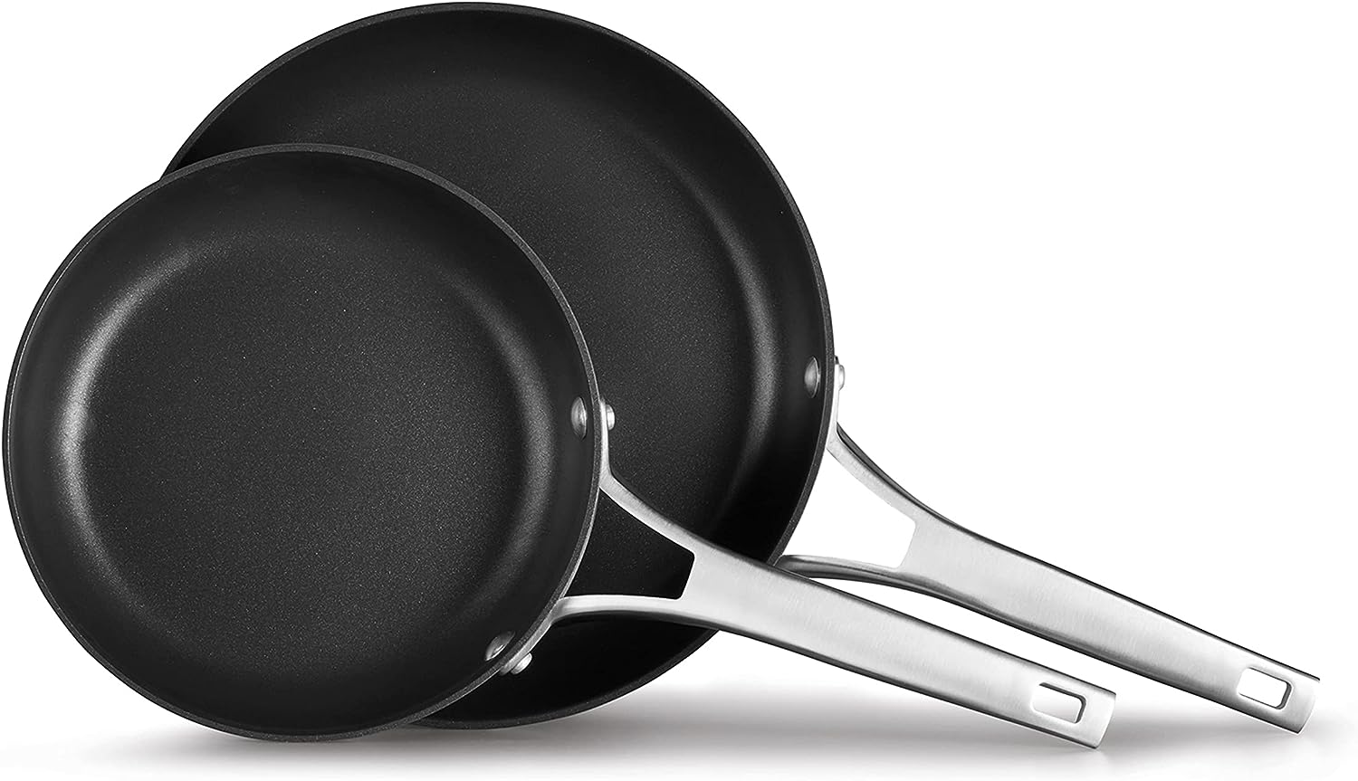 Calphalon Premier Hard-Anodized Nonstick Frying Pan Set. 8-Inch and 10-Inch Frying Pans