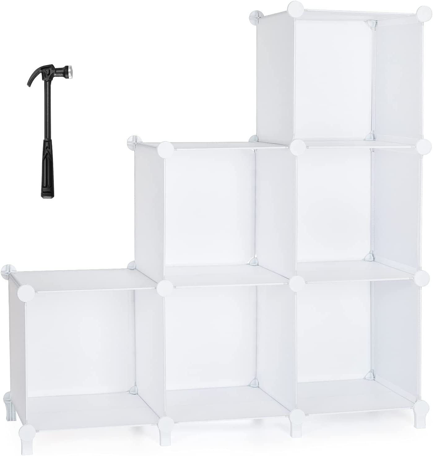 Kootek 6 Cube Storage Organizer Closet Storage Shelves. 22lbs. White