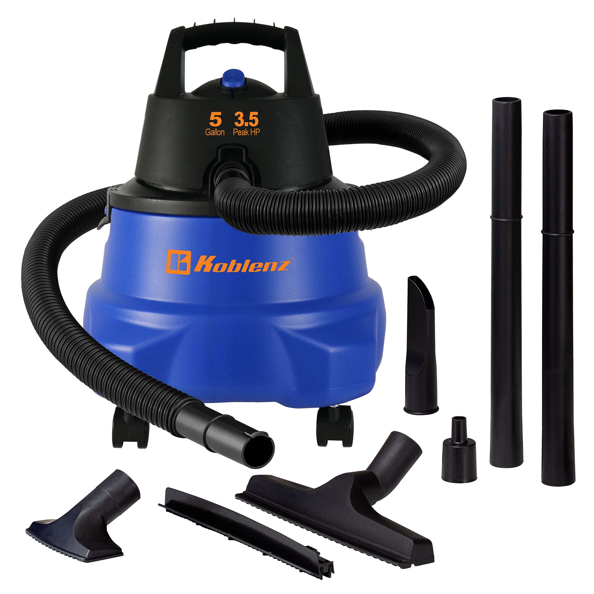 Koblenz 5-Gallons 3.5-HP Corded Wet/Dry Shop Vacuum with Accessories Included