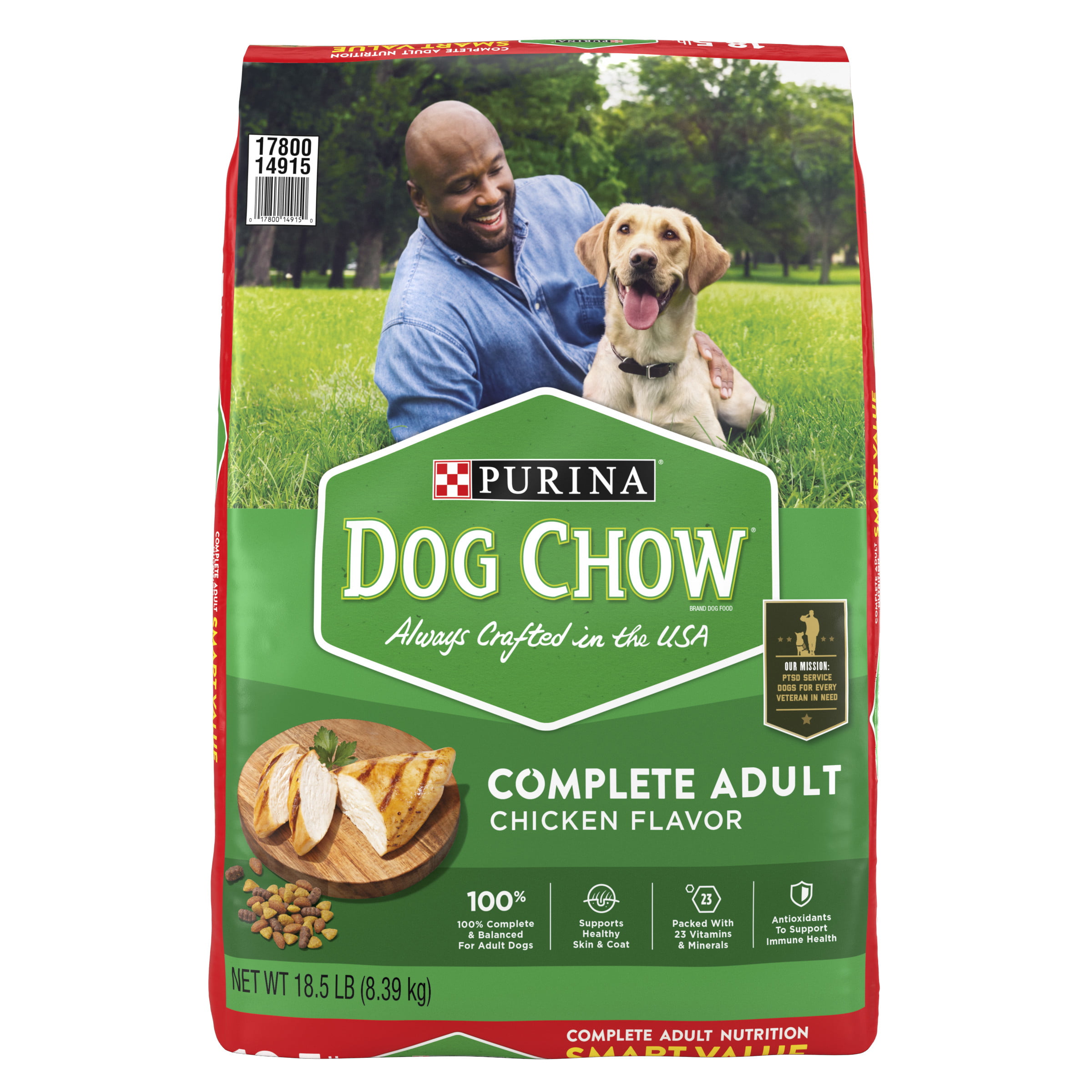 Purina Dog Chow Real Chicken Dry Dog Food. 18.5 lb Bag