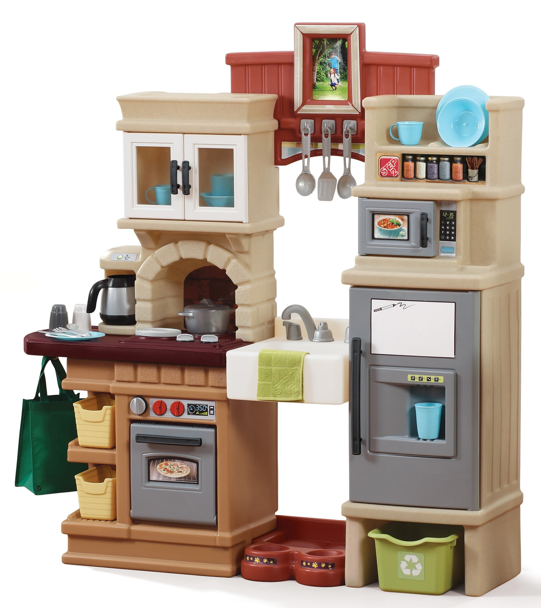 Step2 Heart of the Home Brown Toddler Play Kitchen Set